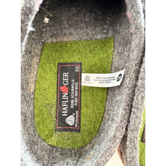 Haflinger Wool Clogs Gray Boho Cottagecore Cozy Slip-On Slippers US 8.5 - Picture 3 of 5